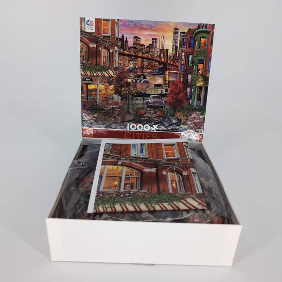 Ceaco 1000 Piece "Cities" by David MacLean Jigsaw Puzzle with Poster - GUC - Picture 12 of 12